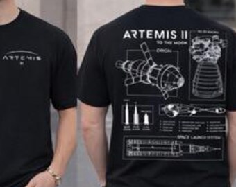 Comfort Colors Artemis II Schematic T-Shirt, Artemis II Moon Mission Sweatshirt, Back to the Moon Hoodie, Space Exploration Graphic Apparel