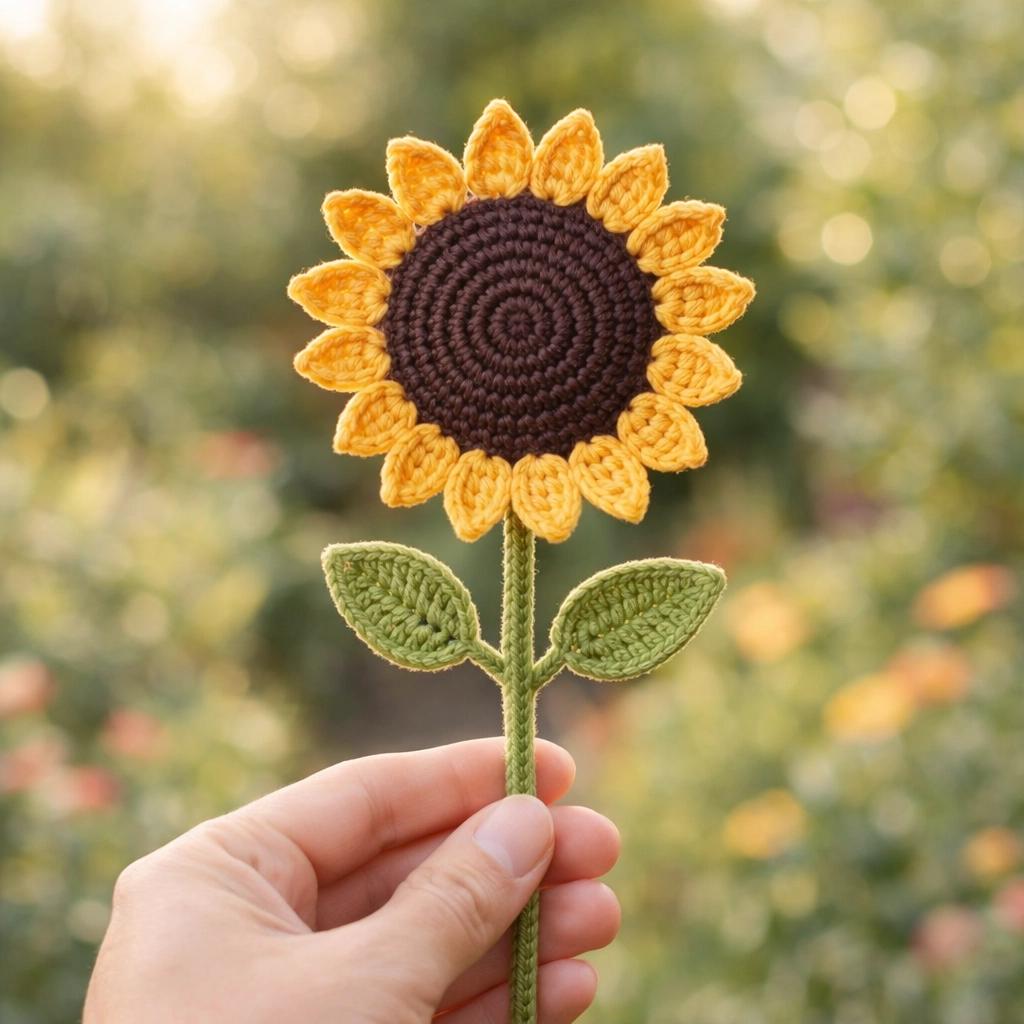 Crochet Sunflower Pattern for Bouquet, Easy Flower Applique, Easy ...
