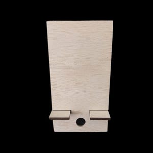 Laser Engraved Wooden Phone Stand, Rustic Desk Organizer, iPhone Android Dock