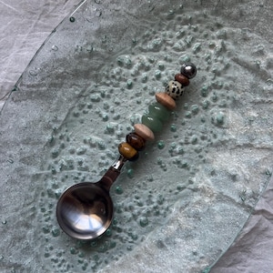 Handmade Gemstone Spoon - Custom Beaded Spoon - Cuillère Pierre Naturel - Gift - Idée Cadeau - Cuillère Personnalisée