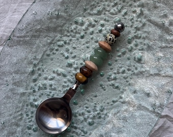 Handmade Gemstone Spoon - Custom Beaded Spoon - Cuillère Pierre Naturel - Gift - Idée Cadeau - Cuillère Personnalisée