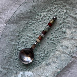 Handmade Gemstone Spoon - Custom Beaded Spoon - Cuillère Pierre Naturel - Gift - Idée Cadeau - Cuillère Personnalisée