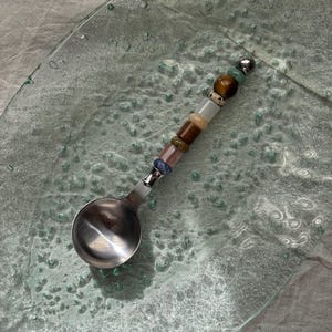 Handmade Gemstone Spoon - Custom Beaded Spoon - Cuillère Pierre Naturel - Gift - Idée Cadeau - Cuillère Personnalisée