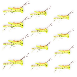Morrish Hopper Fly 12 Pack: Size 12 Trout Fishing Terrestrial Pattern