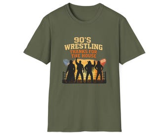 Camiseta de lucha libre "Thank The House" / Camiseta retro de lucha libre / Cultura de la lucha libre