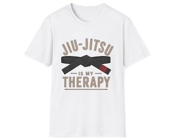 Camiseta Jiu-Jitsu es mi terapia / Camiseta de artes marciales de cinturón negro