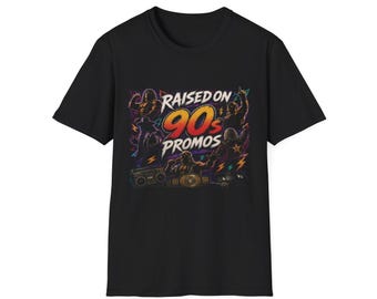 Camiseta "Crecí con las promociones de los 90" / Diseño retro de lucha libre de los 90