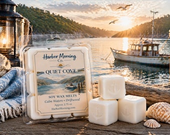 Quiet Cove Wax Melts | Küsten Treibholz Duft | Sojawachs schmilzt | Strandhausduft | Reinigen entspannender Duft | Raumduft Geschenk