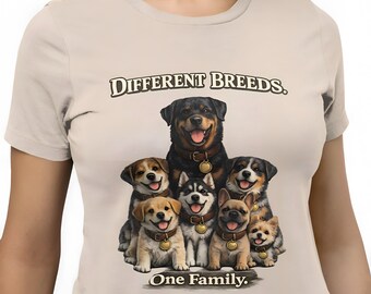 Camiseta de la Unidad, Camiseta de Paz y Amor para una Familia, Camiseta para Amantes de los Perros
