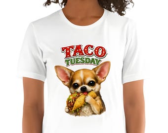 Camiseta Chihuahua Taco, Camiseta Divertida Fiesta Mexicana, Ropa para Amantes de los Perros