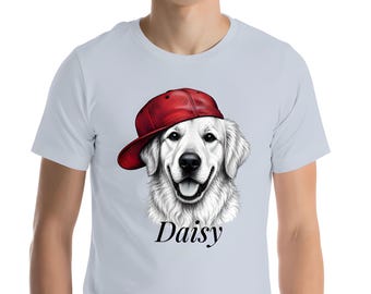 Camiseta personalizada para perros, gorra de béisbol divertida de Golden Retriever, regalo para dueños de perros, raza personalizable.