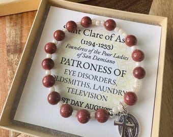 Saint Clare Rosary Bracelet