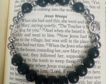 Divine Mercy Chaplet Mens Bracelet