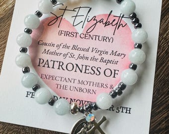 Saint Elizabeth Rosary Bracelet
