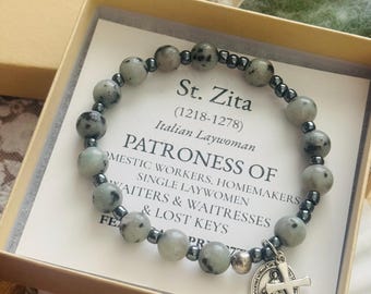 Saint Zita Rosary Bracelet