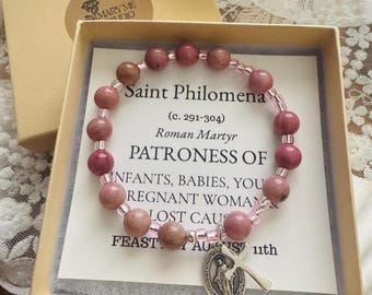 Saint Philomena Rosary Bracelet