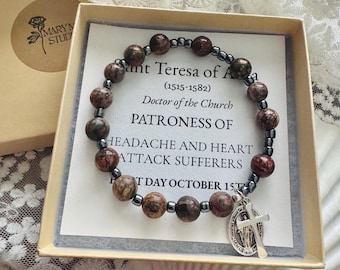 Saint Teresa of Jesus Rosary Bracelet