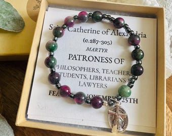 Saint Catherine of Alexandria Rosary Bracelet