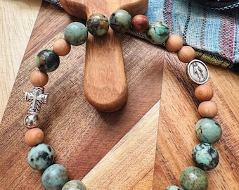 Miraculous Medal Rosary Bracelet
