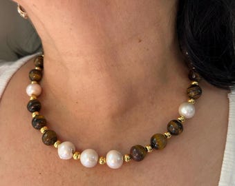 Everyday Statement Necklace (Natural Stones & Handmade)