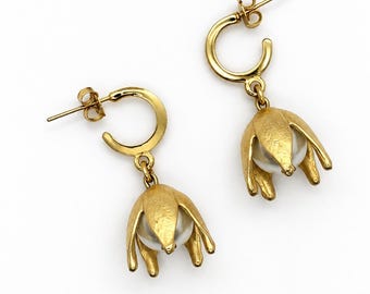 Golden Earrings (Handmade & Antique-Inspired, 24K Gold Plated)