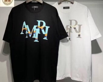 Unisex Amiri Logo Black T-Shirt