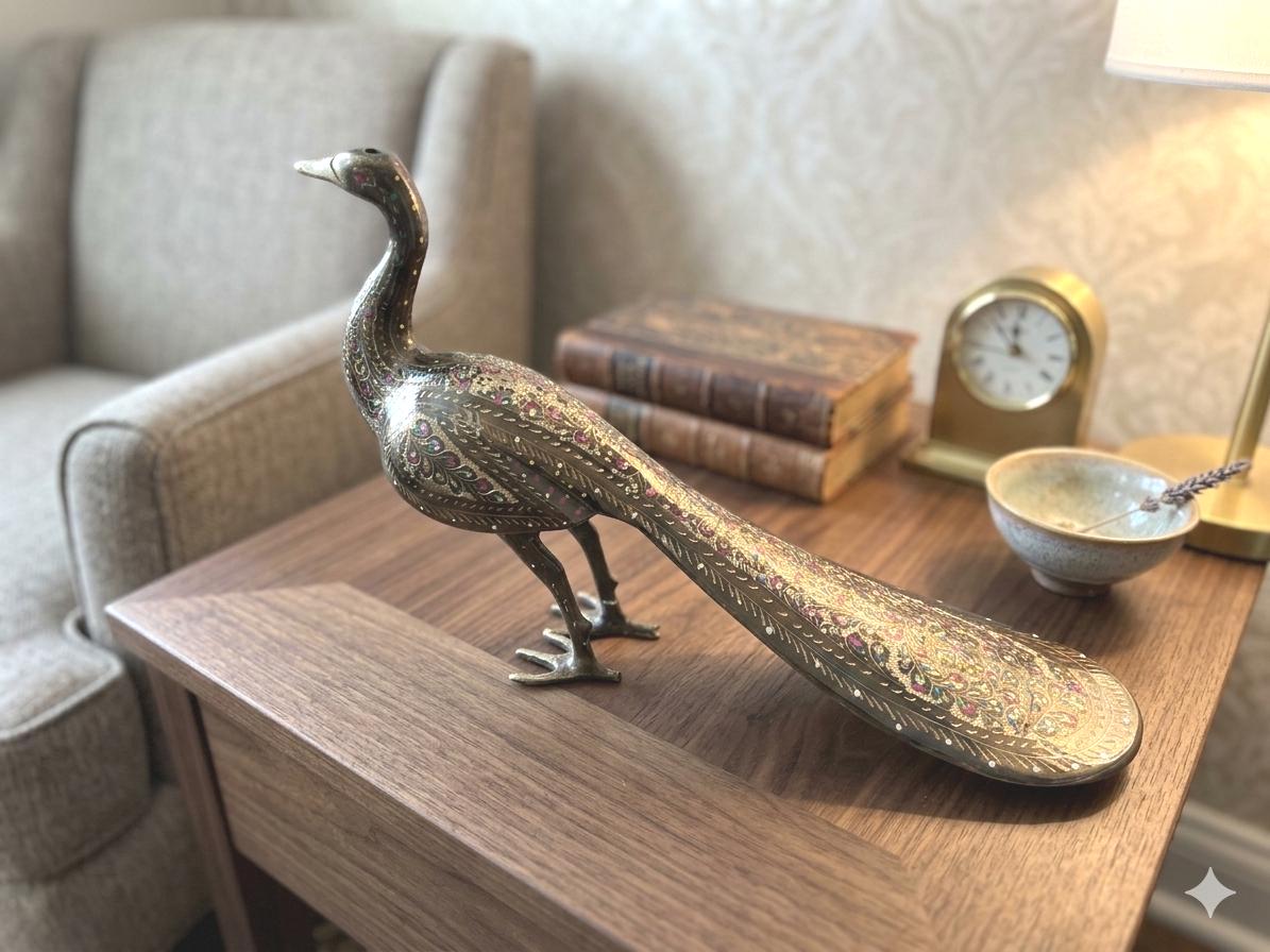 Vintage Peacock Figurine - Etsy