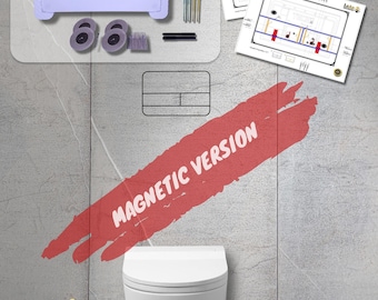 Concealed flush button, narrow, magnetic, for installation under tiles.