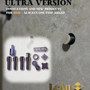 May include: Image features various dark gray and purple hidden hook components, including cylindrical and geometric shapes, and the text "HIDDEN HOOKS ULTRA VERSION" and "INNOVATIONS AND NEW PRODUCTS FOR 2026 - ALWAYS ONE STEP AHEAD". The LeAn Keramixpro logo is also visible.