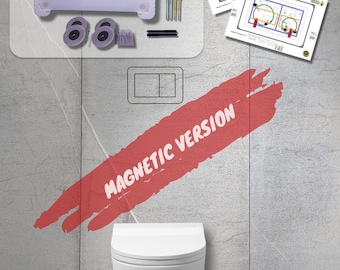 Hidden magnetic flush button for universal installation under tiles