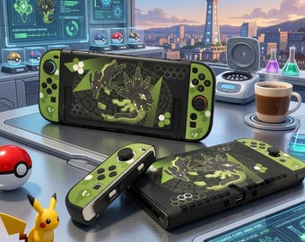 Nintendo Switch 2 hoesje met Pokémon-thema, slank model, beschermhoes voor de NS2 gameconsole, schokbestendig, harde harde hoes voor Switch 2, Switch 1 en OLED.