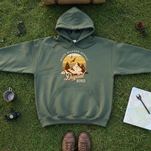 Work Wander Repeat Sweatshirt, Digital Nomad Hoodie, Remote Worker Gift image 4