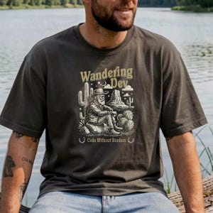 Camiseta de desarrollador viajero, camiseta de nómada digital, regalo para programador remoto, trabaja desde cualquier lugar