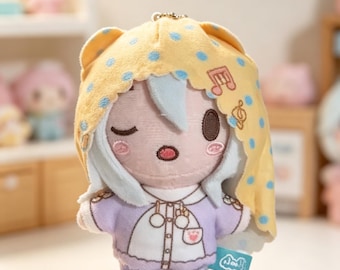 Boneca de Pelúcia de Pijama Inspirada em Kanade, Chaveiro Fofo de Anime, Pelúcia Kawaii do Projeto Sekai