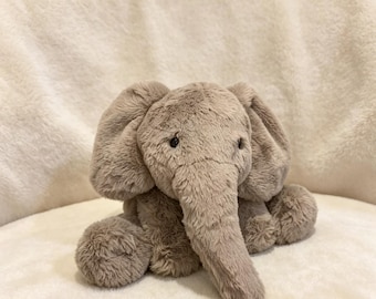 Jellycat Smudge Elephant Plush –Ultra Soft Jungle Stuffed Animal,Cute Birthday Gift