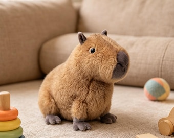 Jellycat Clyde Capybara Plush – Inspired Capybara Stuffed Toy, Cute Brown Animal Plushie, Soft Kawaii Nursery Gift