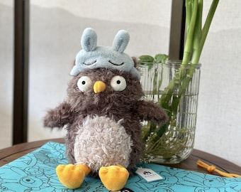Coruja Sonolenta de Pelúcia da Jellycat Amuseables, Coruja de Pelúcia para a Hora de Dormir, Brinquedo Fofo da Jellycat London