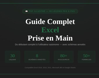 Illustrierter Excel-Leitfaden für Anfänger (PDF) | 30 Schritt-für-Schritt-Lektionen | Formeln, Tastenkombinationen, Diagramme | Excel leicht lernen