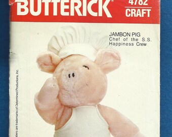 1980's Butterick 4782 Jambon Pig Chef of the S.S. Happiness Crew UNCUT