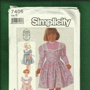 1980&#39;s Simplicity 7406 Prairie Dresses Designer Gunne Sax  Size 6