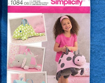 Simplicity 1084 Animal Shaped Tote Bags for Kids