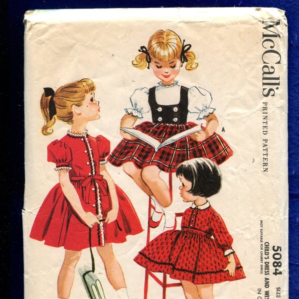 1960's McCall's 5084 Retro Little Girl Bubble Dress Pattern Size 6