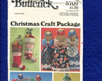 Paquet Artisanal De Noël Vintage Butterick #5709 – Patron Couture Complet, Occasion