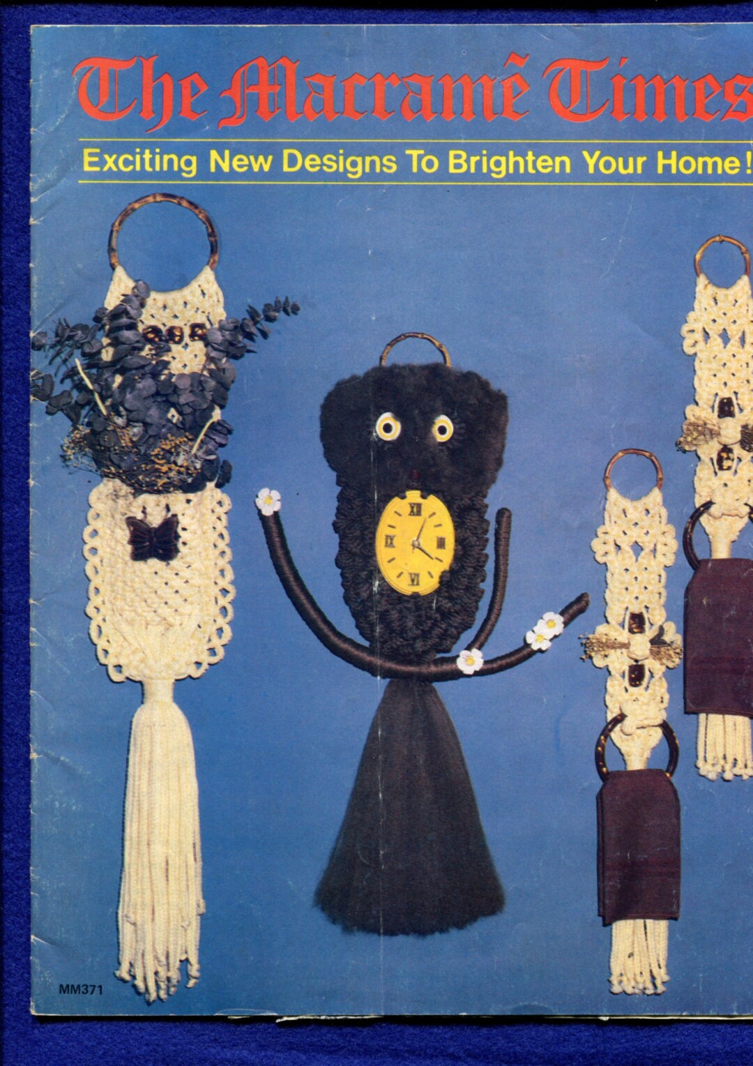 Livre D'Instructions Macramé Vintage 1980 - 15 Projets (Suspensions, Vases, Abat-jour) - Édition Leisure Time