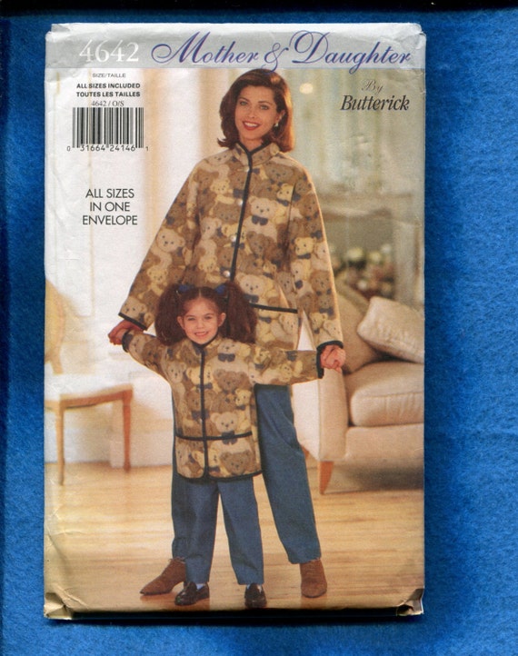 Butterick 4642 Mother & Daughter Matching Jackets Pattern Size - Etsy