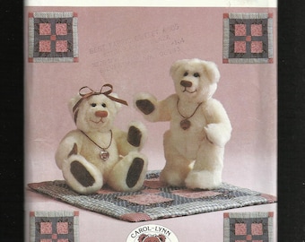 Simplicity 7710 Small Jointed Stuffed Bears with Their Own Mini Patchwork Quilt UNCUT