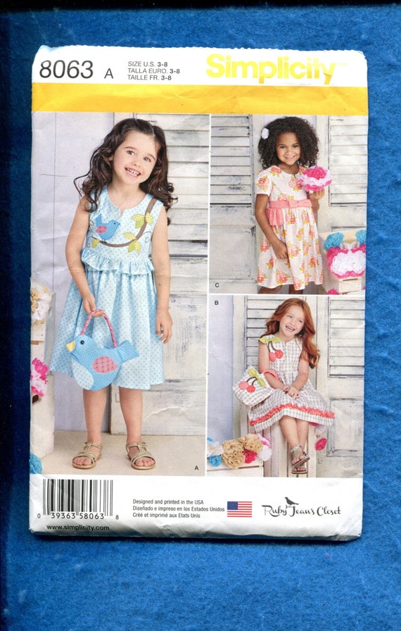 Simplicity 8063 Country Girl Summer Dresses Pattern Size 3 to - Etsy