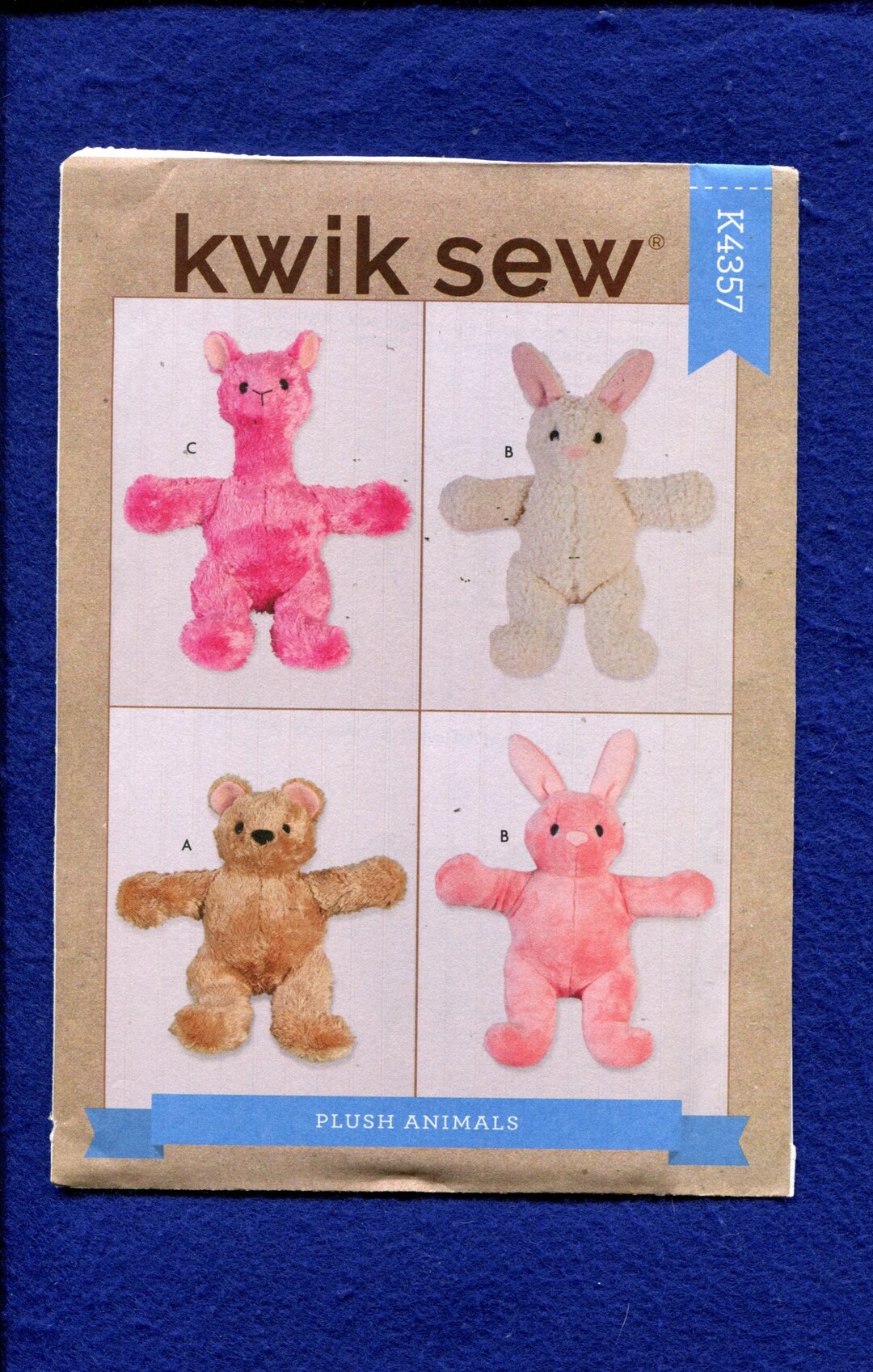 Kwik Sew 4357 Super Cuddly Stuffed Animals Pattern UNCUT - Etsy