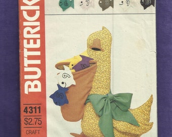 Vintage 1980s Butterick 4311 Pelican Counting Toy for Kids with Ten Numbered Fish UNCUT