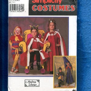 Simplicity 9236 Medieval Royalty Costumes for Kids Size S..M..L KIDS UNCUT